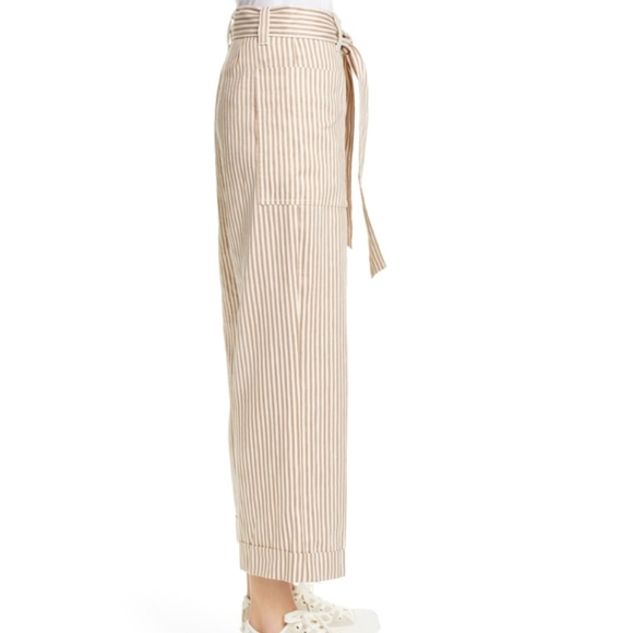 TORY BURCH STRIPED CROPPED PANT Sz 14 - Picture 5 of 8